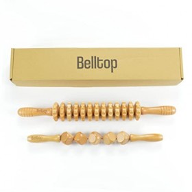 Maderothérapie - Kit daccessoires thérapeutiques anticellulite en bois. Rouleaux de massage en bois. Pack de 2 masseurs anti