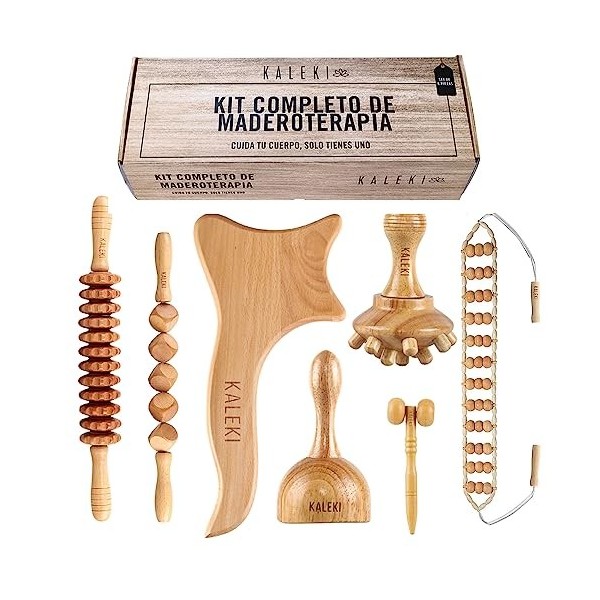 Kit Maderothérapie Corps,Rouleau Massage Musculaire et Coupe Suédoise Grande,6 Pièces Kit de Maderothérapie,Rouleau Anti-cell