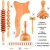 Kit Maderothérapie Corps,Rouleau Massage Musculaire et Coupe Suédoise Grande,6 Pièces Kit de Maderothérapie,Rouleau Anti-cell