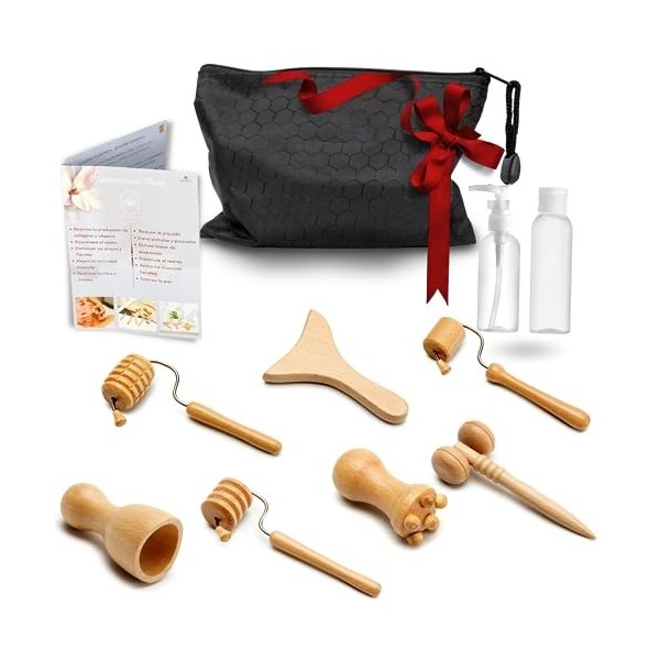 Maderothérapie Kit Massager Maderothérapie Massage Du Visage Bois Rouleau Massage Kit Maderothérapie