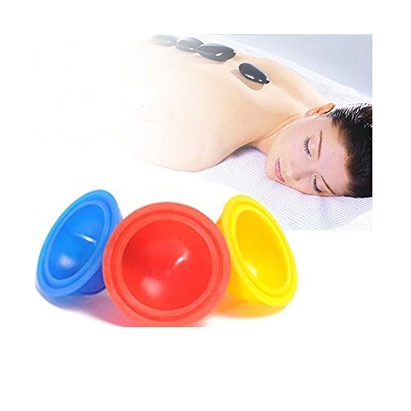 12 tasses en silicone de massage médical sous vide tasses de tasse de soins de santé Bleu 