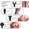 DAM Pistolet de Massage Musculaire Bande Gun TY602 6 niveaux de vitesse jusquà 3200 tr/min. 4 têtes