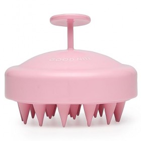 Good Nite Masseur de tête de cuir chevelu - Brosse de shampooing en silicone souple - Outil de nettoyage du cuir chevelu - Po