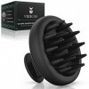 VIKICON Brosse Massage Cuir Chevelu Pour Barbe Et Cheveux, 100% Brosse Shampoing Silicone Souple, Brosse Pour Exfolier Le Cui