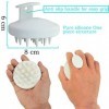 Brosse Massage Cuir Chevelu Silicone Et Brosse De Shampooing,[Humide & Sec] Tout en un manuel Masseur Tete，Nettoyage en Profo