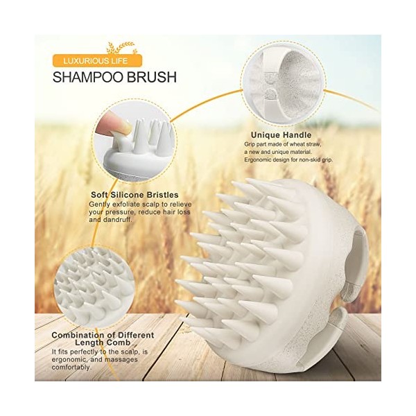 Brosse pour Massage Cuir Chevelu en Silicone Souple - SoftSiliconeBrush™