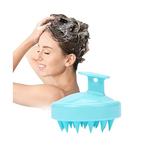 【Phantasy】 Brosse de massage pour cuir chevelu, shampooing en silicone pour exfolier et massage de la tête pour améliorer la 