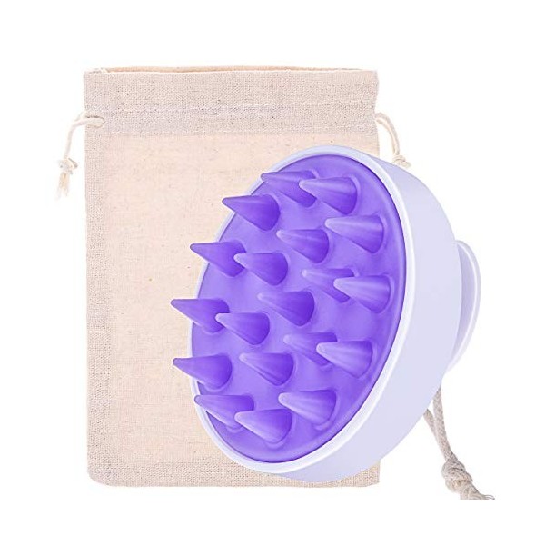 Silicone Brosse de Masseur Tête Shampooing Brosse pour Cheveux Mouillés et Secs, Masseur du Cuir Chevelu pour Femmes, Hommes,