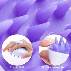 Silicone Brosse de Masseur Tête Shampooing Brosse pour Cheveux Mouillés et Secs, Masseur du Cuir Chevelu pour Femmes, Hommes,