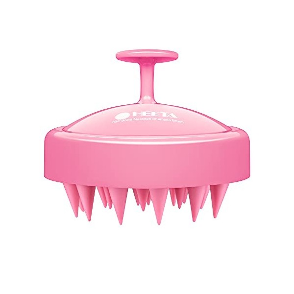 HEETA Brosse Massage Cuir Chevelu avec Poils en Silicone Souple, Brosse Cuir Chevelu pour lexfoliation du Cuir Chevelu et St