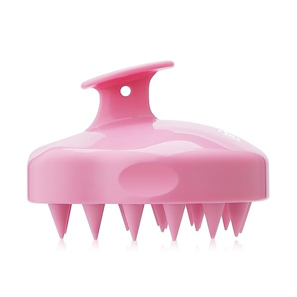 FREATECH Brosse Shampoing Massage Cuir Chevelu avec Poils en Silicone Souple pour Soin Cuir Chevelu, Détendez Tete et Élimine