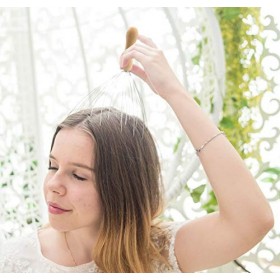 USAGA Masseur de tête à 28 doigts, gratte-tête, masseur de cuir chevelu, gratte-dos télescopique pour la tête, le corps, poig