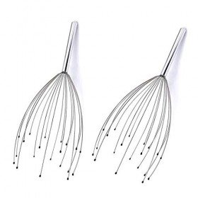 PHCOMRICH Lot de 2 masseurs de cuir chevelu, 20 doigts, gratte-tête pour une relaxation profonde, stimulation des cheveux et 