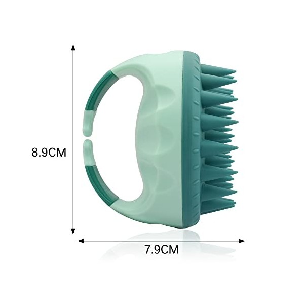 Elodyunhc Brosse Massage Cuir Chevelu Scalp Massager Silicone Souple Brosse Silicone Cheveux Secs et humides , pour Améliorer