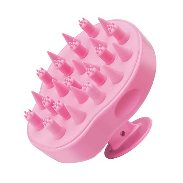 FReatech Mis à Jour Brosse à Shampoing pour Cuir Chevelu avec 2 Types Poils en Silicone, Nettoyage Fin et Gommage Doux, Soin 