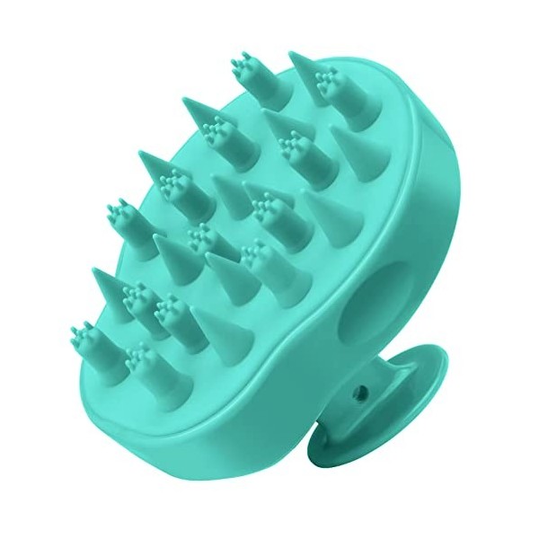 FReatech Mis à Jour Brosse à Shampoing pour Cuir Chevelu avec 2 Types Poils en Silicone, Nettoyage Fin et Gommage Doux, Soin 