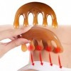 DULSPUE gua sha,rouleau massage visage,Peigne de massage méridien à cinq dents résine tête à grandes dents massage dacupoint