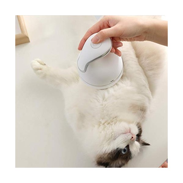 Jadpes Pet Scalp Massager, Handheld Intelligent USB Rechargable Charging Waterproof 3D Head Massaging Cats Automatic Massager