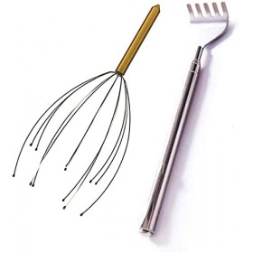 Kit de massage portable pour le cuir chevelu - Araignée avec 12 capteurs pour une relaxation profonde et une réduction du str