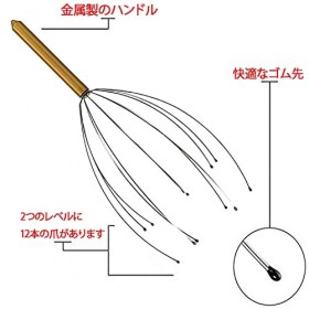 Kit de massage portable pour le cuir chevelu - Araignée avec 12 capteurs pour une relaxation profonde et une réduction du str