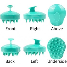 Ithyes Shampoo La brosse en silicone Le masseur du cuir chevelu La brosse à cheveux mouillés et secs La peigne en caoutchouc 