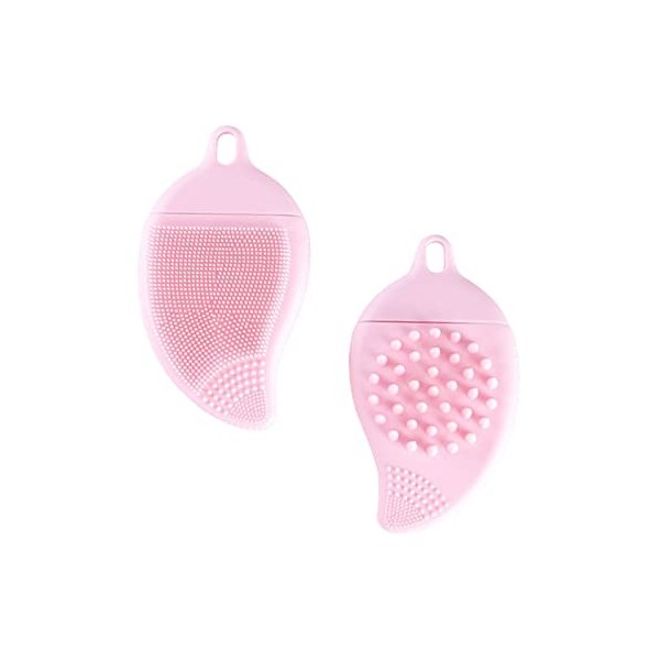 Lot de 2 brosses de massage multifonctions en silicone pour cuir chevelu et massage du visage