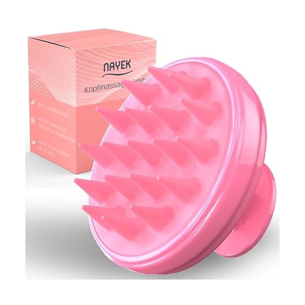 NAYEK Brosse de massage pour cuir chevelu Rose