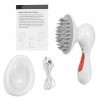 Brosse de massage électrique, brosse de cheveux imperméable et vibrante, nettoyeur de cuir chevelu pour soulager le stress, b