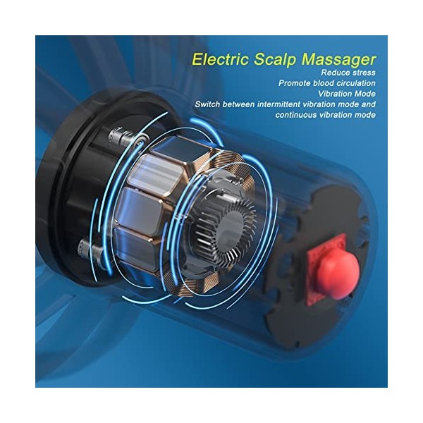 Masseur de Tête électrique Massage du Cou Octopus Scalp Stress Relax Spa Therapy Healing, Finger Gripper Griffe Electronic He