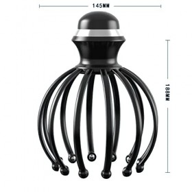 Masseur de tête électrique à vibration pour soulager la fatigue et le stress - 12 griffes - Instrument de massage pour la têt