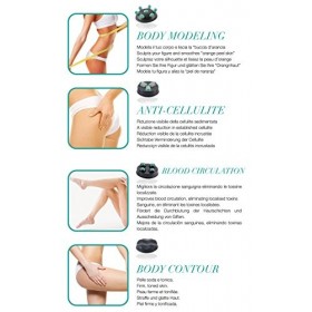 Beper - Masseur Anti-Cellulite pour Femme 4 en 1, Massage Infrarouge, Triple Action Circulaire, Tonifiant et Raffermissant, P