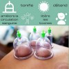 Hijama Cup Kit Ventouse Chinoise 24 pcs avec Pierre de Massage Soulage Douleurs Dos E-book Explicatif en Français