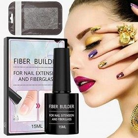 Rosixehird 2 Pcs Extension dOngles en Fibre de Verre de Soie | Soins des Ongles Soie de Fibre de Verre,Cadeau de Colle de Ve