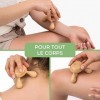 MASSAGE EXPERT Masseur en Bois de Cerisier, Résistant à lHuile, Détend Dos, Nuque, Bras et Jambes, Hygiène Irréprochable Grâ