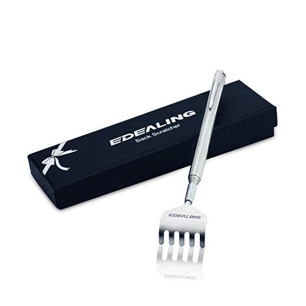 edealing ™ Scratcher arrière Portable Extensible avec la poignée télescopique - Stainless Steel Back Massager Body Massage To