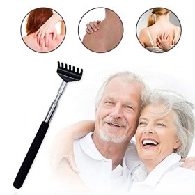 2 pcs Gratte dos, Gratte dos emballé, Gratte-dos extensible portatif,Gratte-dos de haute qualité avec tige extensible,grattoi