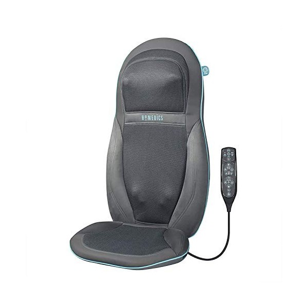 HoMedics Siège de Massage pour Le Dos et Epaules, 79 cm x 46 cm, Gris