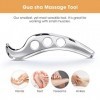 MQUPIN Outil de massage Gua Sha, planche à gratter en acier inoxydable 420, outil de thérapie de grattage du corps, outil de 