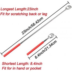 Wovte Gratte-dos télescopique en forme de griffe dours Noir