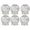 Lot de 6 ventouses en verre - Diamètre : 9 cm - Hauteur : 10 cm