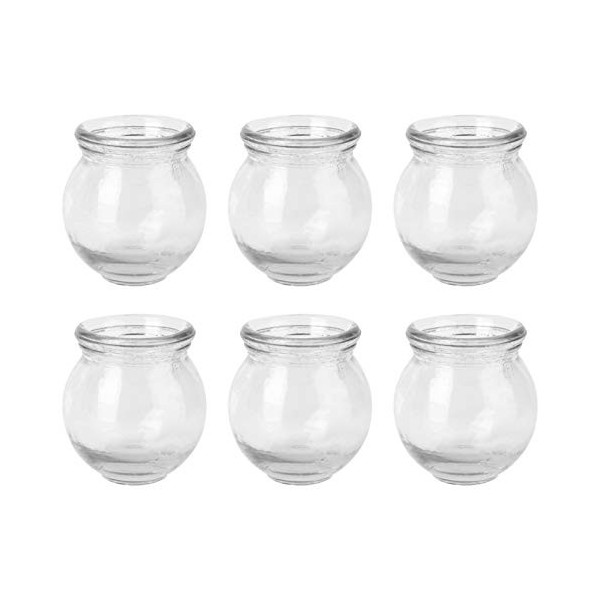 Healifty Lot de 6 ventouses thérapeutiques : pots en verre épais avec ventouses chinoises pour massage du dos et soulagement 