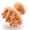 CREADY® Thérapie de Bois Champignon Bois Masseur Brosse de massage en bois Outils de massage en bois Outil de sculpture du co