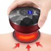 Topretty Ensemble de ventouses électriques à ventouse avec lumière rouge rechargeable Gua Sha Outil de massage avec écran LCD