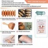 Komogir Kit de massage 3 en 1 en bois anti-cellulite avec rouleau de massage suédois et planche de contour pour Maderotherapi