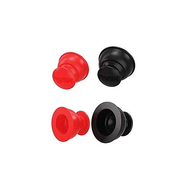 RockTape Rockpods Ventouses, Silicon, Rouge et Noir, Taille Unique