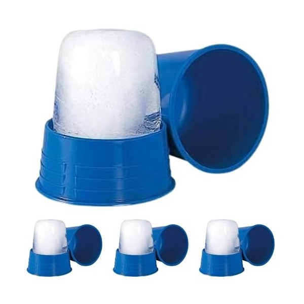 Cryocup Lot de 4 moules à glace pour le visage - Rouleau à glace pour le visage et les yeux - Tasse de massage pour thérapie 