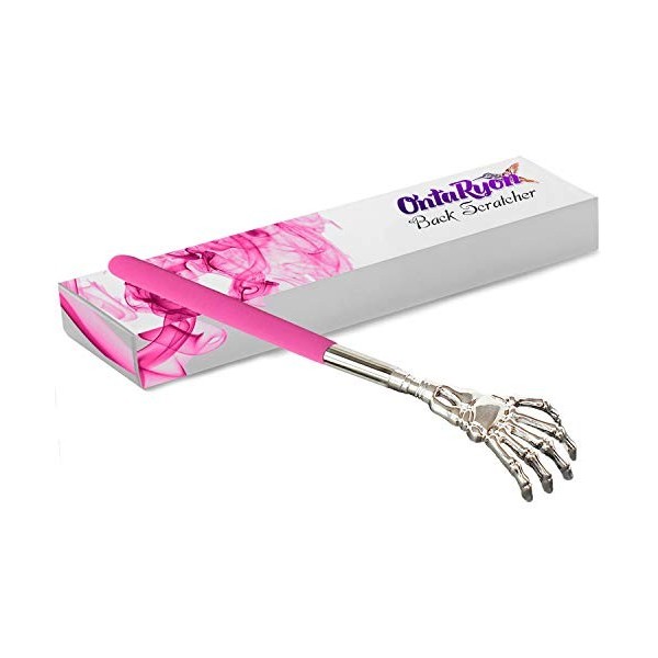 OntaRyon Gratte Dos Télescopique | Extensible Grattoir à Dos | Portable Back Scratcher | Griffe Fantôme Massage