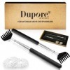 DUPORE Lot de 2 grattedos extensibles en acier inoxydable de qualité supérieure – Grattedos télescopiques pratiques – 68 cm –