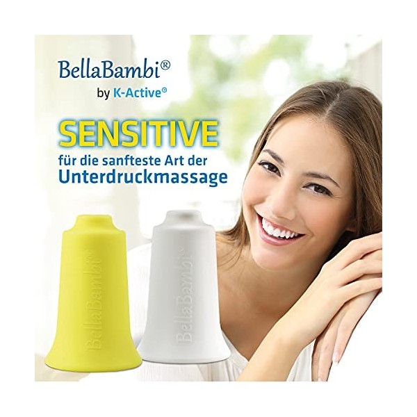 Ventouse BellaBambi® K-Active SENSITIVE originale pour massage sous pression Jaune Ø 3,5 cm