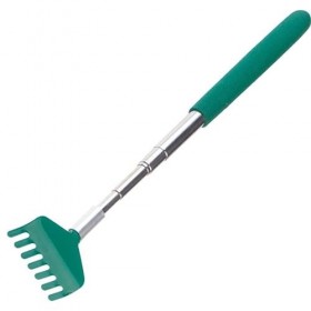 Glamified Gratte-dos en acier inoxydable, outil de grattage télescopique, portable et extensible avec poignée télescopique po